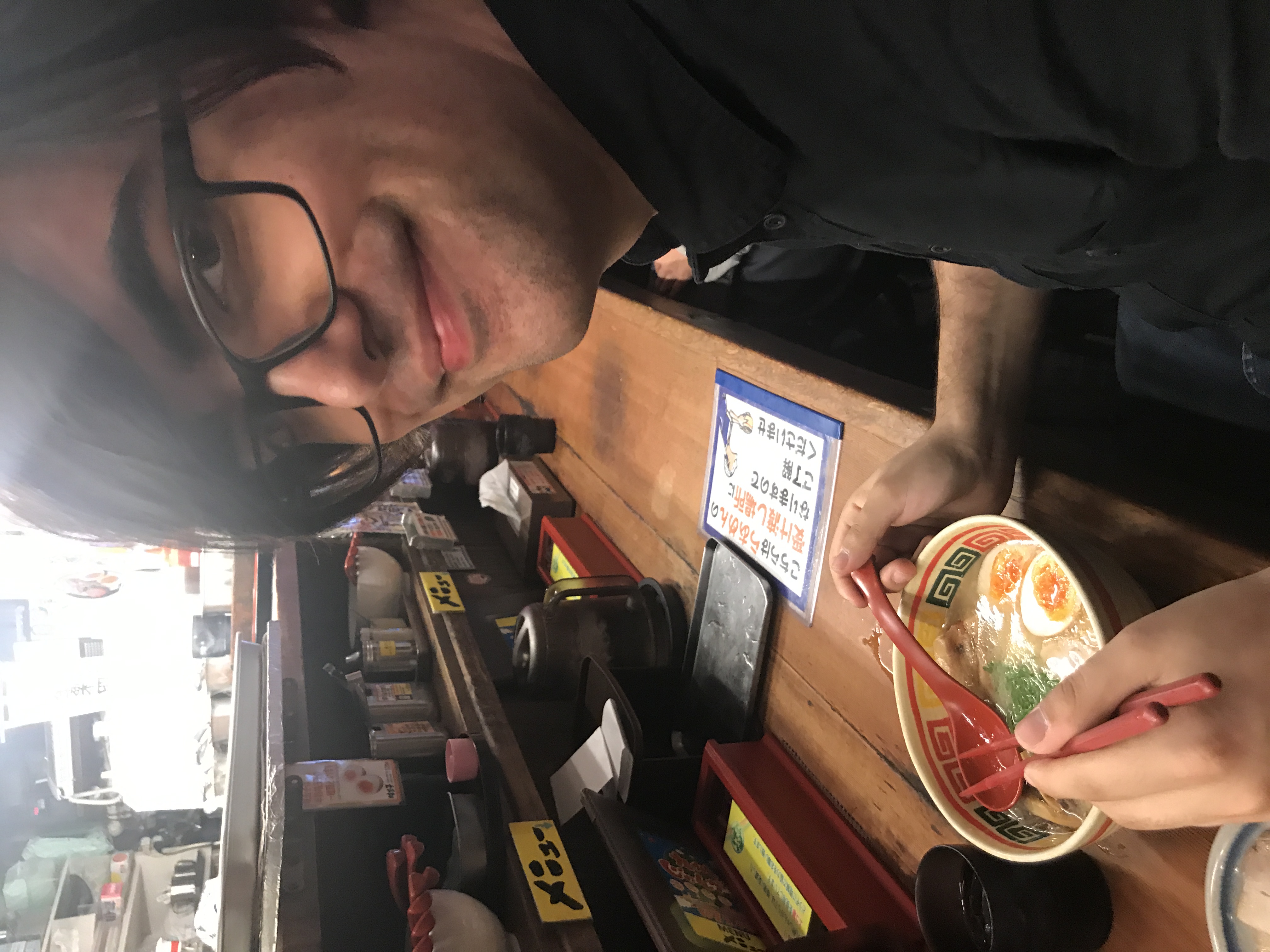 Here's a random photo of me eating ramen during our last trip to Japan. Delicious!